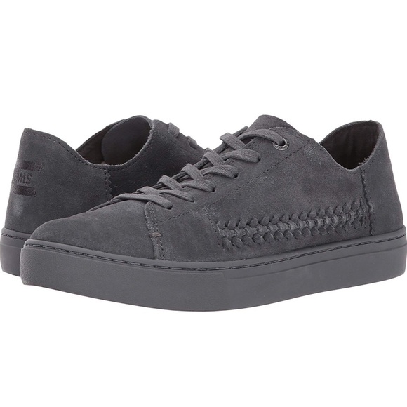 TOMS Oxford Gray Braided Suede Sneaker - Women - Picture 1 of 2